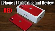 iPhone 11 Unboxing, First Time Setup and Review (RED COLOR)