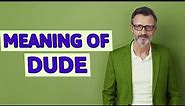 Dude | Meaning of dude 📖 📖