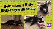 How to sew an easy Kitty Kicker cat toy with catnip for beginners sewing tutorial