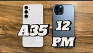 Samsung Galaxy A35 vs iPhone 12 Pro Max