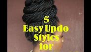 5 Ways To Style Long Box Braids NO: 1 | DIY UPDO STYLES