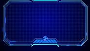 Abstract futuristic background. Blue glowing technology sci fi frame.