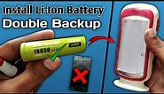 How to Install a Lithium ion Battery in Torch light | Upgrade emergency Light with Li-ion battery