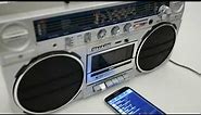 Install bluetooth receiver in the vintage boombox SHARP