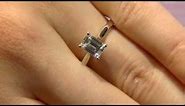 1.00 Carat Emerald Cut Diamond Solitaire Engagement ring Sr1031