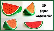 Paper watermelon | origami watermelon | Watermelon paper craft ideas | 3d Origami