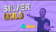 How to create Silver and Gold letters in Canva