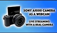 How to use a Sony A5000 As a Webcam | Budget Streaming Setup 2021