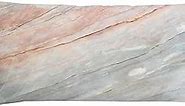 Ambesonne Marble Print Throw Pillow Cushion Cover, Onyx Stone Textured Natural Style Featured Scratches Illustration, Decorative Rectangle Accent Pillow Case, 36" X 16", Peach Pale Grey