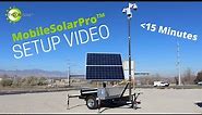 Setup your MobileSolarPro (Mobile Solar Trailer) in less than 15 minutes!