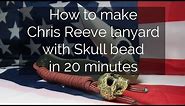 How to make a paracord lanyard with skull bead for knife Spyderco Paramilitary 2 - «Paracord&Bead»
