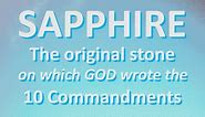 BLUE SAPPHIRE - the original stone of the 10 Commandments - Dr Tim Jennings 1/9