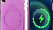 Strong Magnetic Pink for iPhone Xs Max Case [Compatible with MagSafe] [Military Grade Drop Tested] Shockproof Protective Slim Thin Phone Cover 6.5 Inch, Matte Pink