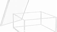 NIUBEE Decorative Acrylic Box with Lid, Clear Box Square Stackable Mult-Purpose for Office and Home (X-Large)