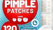 KEYCONCEPTS Pimple Patches for Face (120 Patches), Hydrocolloid Acne Patches with Tea Tree Oil - Pimple Patch Zit Patch and Pimple Stickers - Hydrocolloid Acne Dots for Acne - Zit Patches