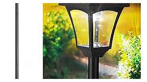 70" Solar Lamp Post Lights Outdoor Waterproof IP65, Solar Lamp Posts Outdoor Lighting, LED Solar Pole Light for Garden, Lawn, Pathway, Driveway, 1-842-108