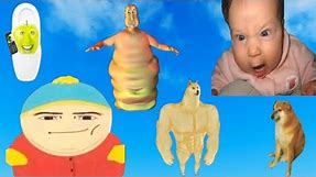 FIND the MEMES *How to get ALL 5 NEW Memes* ERIC CARTMAN ANGRY BABY DOGE CHEEMS BURPING APPLE Roblox
