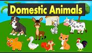 Domestic Animals names for kids | Farm Animals youtube | Kid2teentv