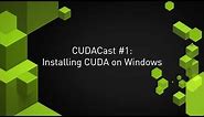 Installing CUDA Toolkit on Windows [Published 2017 - See our playlist for more up-to-date trainings]