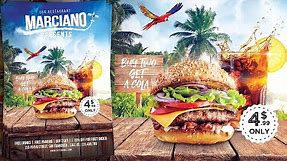 Burger Restaurant Advertising Poster/Flyer Design - Photoshop Tutorial