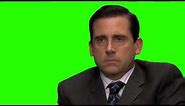 Michael Scott annoyed stare green screen (The Office)