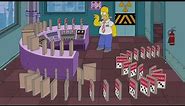 homer plays dominoes with dominos pizza boxes season 28 ep 13 the simpsons