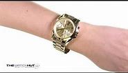 Michael Kors Ladies Chronograph Gold Tone Steel Bracelet Watch MK5605