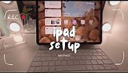 aesthetic ios17 iPad customization [ cute, widgets, how-to custom icons, 2024 reset, makeover]