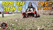 How To Do A Residential Spring Clean Up - $75 in 1/2 Hour, Basic Leaf Clean Up, Bagging Leaves!