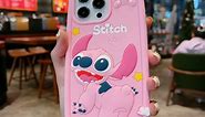 Compatible with iPhone 11 Case 6.1", Stitch 3D Cartoon Silicone Cover, Cute Movie Animal Character Cool Shockproof Protective Shell Skin Case for Girls Boys Women Gifts Blue