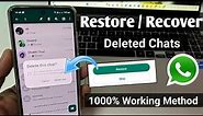 How to recover whatsapp chat | How to recover whatsapp deleted messages 🔥