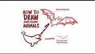 Little Brown Bat, Episode 27 - How To Draw Awesome Animals with Peppermint Narwhal