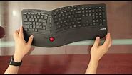 wireless Victsing ergonomic keyboard with built-in trackball review
