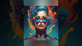 Beautiful Colourful Cyberpunk Women || AI Art