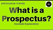 Prospectus | What is a Prospectus | Prospectus Definition And Meaning | Prospectus Company Law