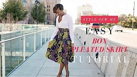 How to Sew An Easy Box Pleat Skirt Tutorial - No Hard Math Needed