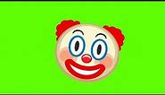 Clown Face | Green Screen | Emoji | Stock Footage