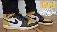 AIR JORDAN 1 HIGH TAXI 'YELLOW TOE' REVIEW & ON FEET - ARE THESE A MUST COP ?