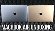 New MacBook Air Space Gray vs. Gold with Touch ID Unboxing | 8th-generation