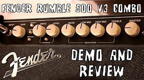 Fender Rumble 500 V3 Combo Bass Amp Demo & Review