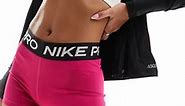 Nike Pro Training Dri-Fit 5 inch shorts in fireberry pink | ASOS