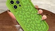 MOWIME Compatible with iPhone 14 Pro Max Case, Cheetah Print Shockproof Soft TPU Protective Case for Women Girls, Slim Anti Scratch Leopard Case for iPhone 14 Pro Max 6.7 Inch, Green