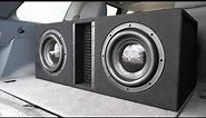 Skar Audio 4,000 Watt EVL-2X10D4 Dual 10-inch Loaded Subwoofer Enclosure Demo!!