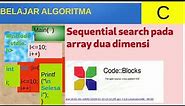 Belajar Algoritma : Sequential search Array 2 Dimensi