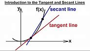 Calculus 1: Limits & Derivatives (1 of 27) The Tangent Line and The Secant Line - Reviewed