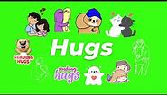 Animated Hugs GIF Green Screen Pack (Free Download)