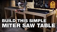 Build This Simple Miter Saw Table with T-Track | FREE PLANS