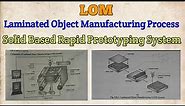 Laminated Object Manufacturing Process (LOM - Solid Based Rapid Prototyping System)