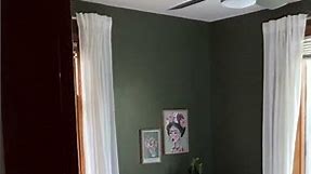 Dark And Moody Green Bedroom Makeover with Wood Trim + Doors!
