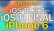 iPhone 6 : iOS 11 Final vs iOS 10.3.3 Speed / Performance / Benchmark Test